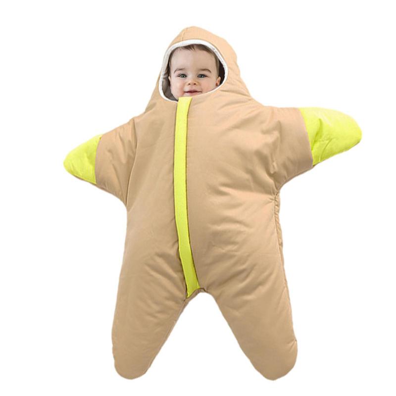 Baby Sleeping Bag Starfish Wearable Blankets Lightweight Soft Cotton Sleeping Bag Sack For Boys Girls Infants And Newborns 0-6